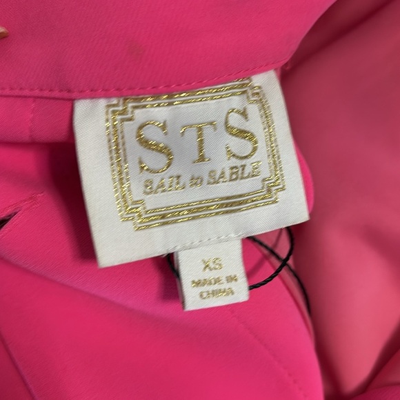 Sail to Sable cowl neck sleeveless bubblegum pink Mini Dress button back XS - Picture 8 of 14